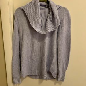 Tahari Powder Blue Cowl Neck Sweated Size XS